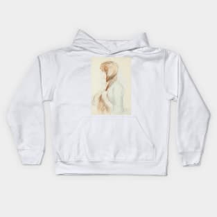 Girl Plaiting her Hair by Berthe Morisot Kids Hoodie